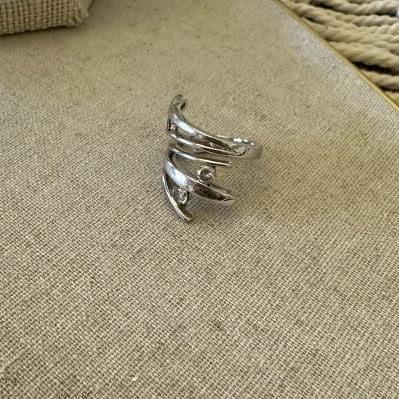 Effy Jewelry - 14k White Gold And Diamond Effy Ring - Size 6 - Vintage